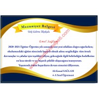 Mezuniyet Belgesi 7