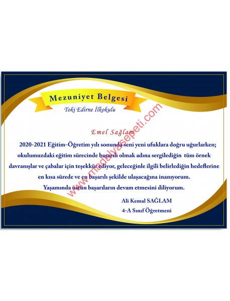 Mezuniyet Belgesi 7