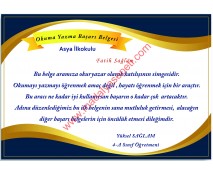 Artık Okuyorum Belgesi 9