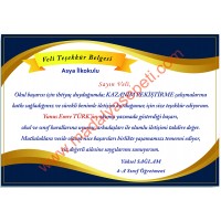 Veli teşekkür belgesi 6