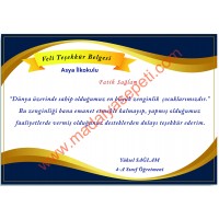 Veli teşekkür belgesi 8